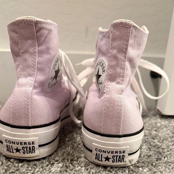 Classic High-Top Canvas Sneakers in Light purple - Women - Picture 4 of 6